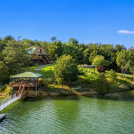 Lakefront Retreat With Mountain Views, Private Boat Launch And Dock